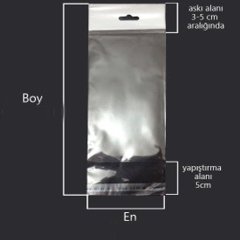 Opp Tape Transparent Bag with Hanger 7x20 Cm (1000 Pcs)