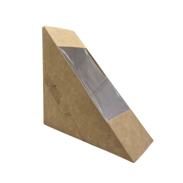 Коробка для сэндвичей с окошком 12,5x12,5x18 см – 100 штук