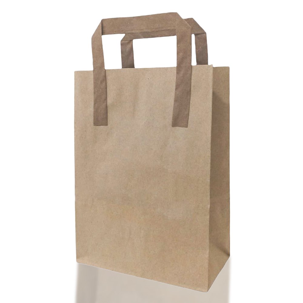 Kraft Bag 18x24x9 Cm Flat Handle