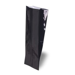 Side Gusseted Bag Black Aluminum 10x25x6 Cm