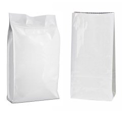 Side Gusseted Bag White Aluminum 10x25x6 Cm