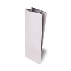 Side Gusseted Bag White Aluminum 10x25x6 Cm