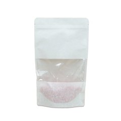 Ziplock Doypack White Kraft Windowed 20x30x5 Cm