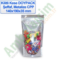 Ziplock Doypack Transparent Metalized Cpp 14x19x3.5 Cm 100 PIECE PACKAGE