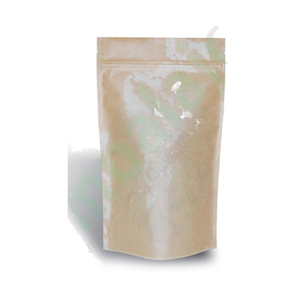 Kilitli Doypack Kraft Alüminyum 16x27x4 Cm 100 ADETLİ PAKET