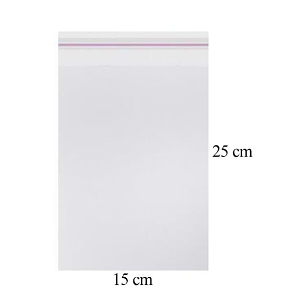 Opp Bantlı Şeffaf Poşet 15x25 Cm (1000 Ad)