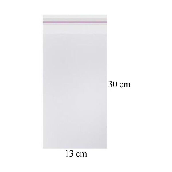 Opp Bantlı Şeffaf Poşet 13x30 Cm (1000 Ad)