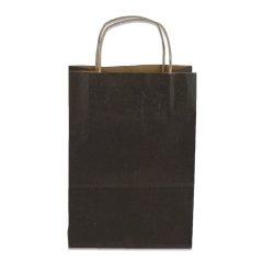 Çanta Kraft 18x24x9 cm Burgu Sap Kahverengi 50 ADETLİ PAKET