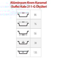 Alüminyum Krem Karamel (sufle) Kabı 250 Adetli