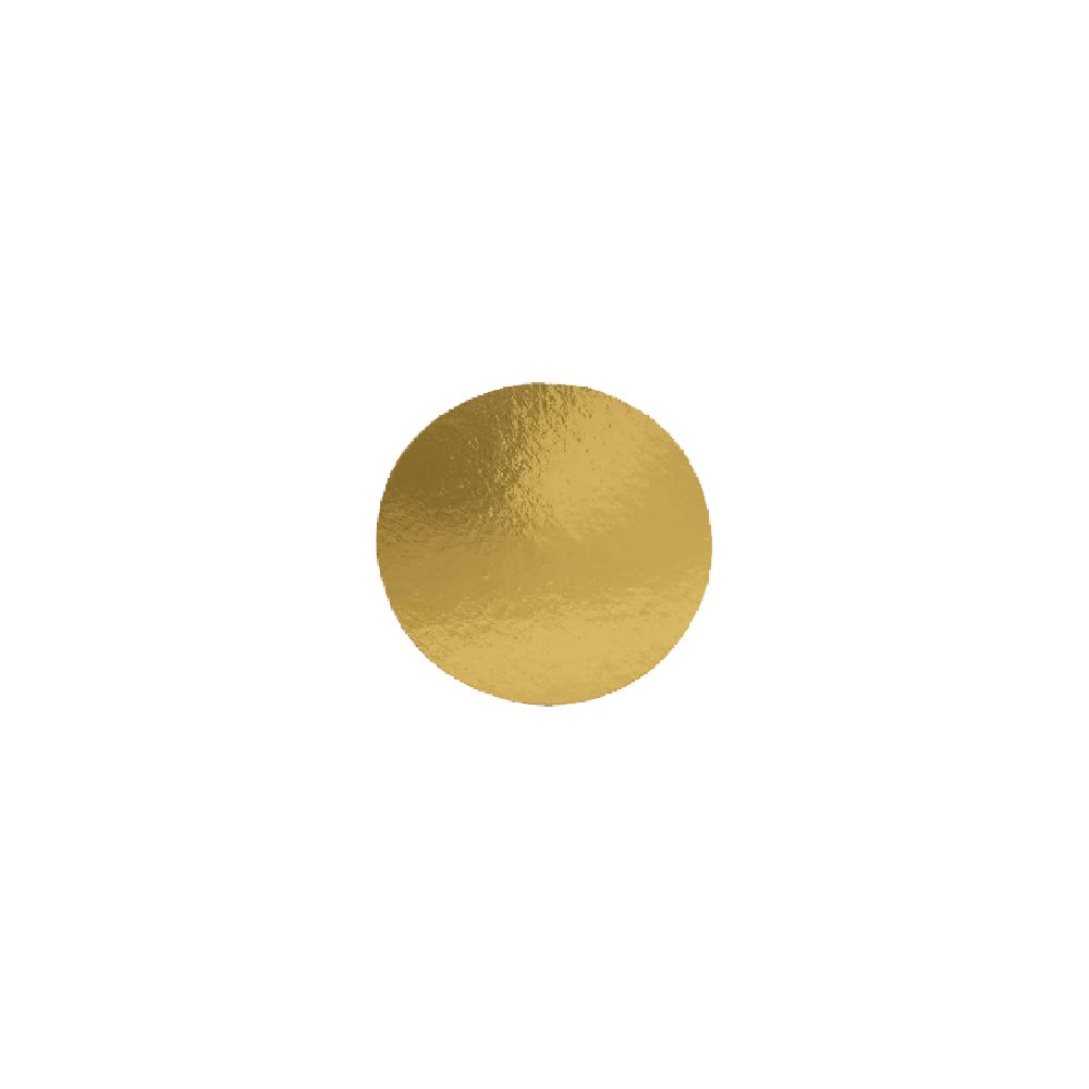 Gold Cardboard Cake Board Diameter 15 cm, 100 pcs