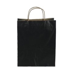 Çanta Kraft 25x31x12 Cm Burgu Sap Siyah 300 ADETLİ KOLİ