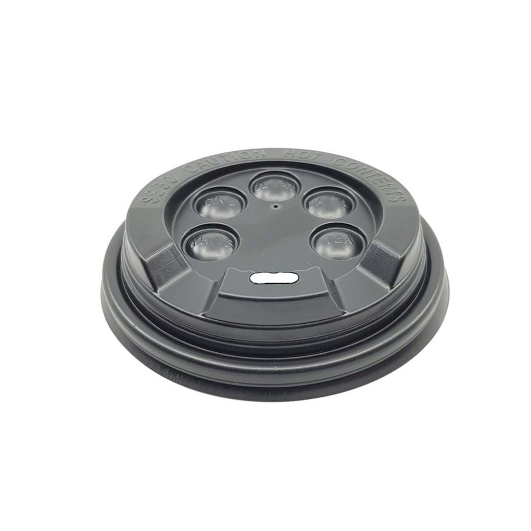 Lid Cardboard Cup 8 Oz Black With Spout