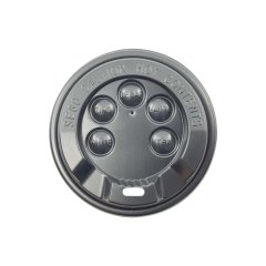Lid Cardboard Cup 8 Oz Black With Spout