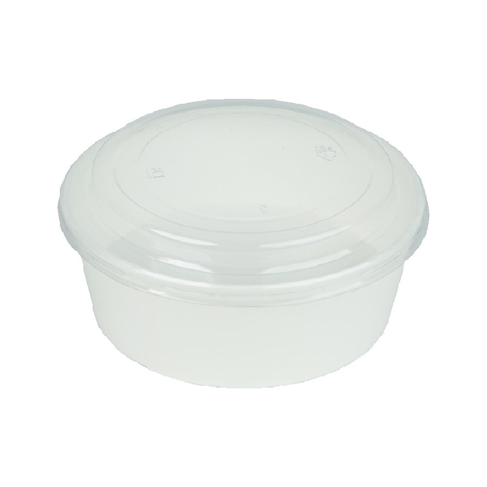 Salata Kabı Karton 1100 gr (38 oz)  BEYAZ Kap+Kapak