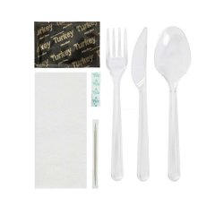 Dinner Set 7 Luxury Cutlery, Spoon, Knife, Handle, Handkerchief, Kurd, Salt