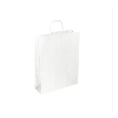 Çanta Beyaz Kraft 32x40x12 Cm Burgu Sap Turuncu 250 Adetli Koli