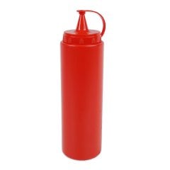 Plastik Ketçap, Mayonez, Sos Şişesi 700 ml KIRMIZI