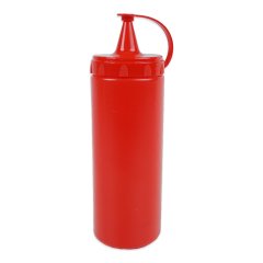 Plastik Ketçap, Mayonez, Sos Şişesi 400 ml KIRMIZI
