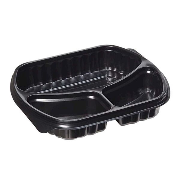 Siyah Plastik 3 Gözlü Kap+Kapak 200 ADETLİ KOLİ