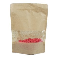 Zippered Doypack Kraft Windowed 25x34x6 Cm