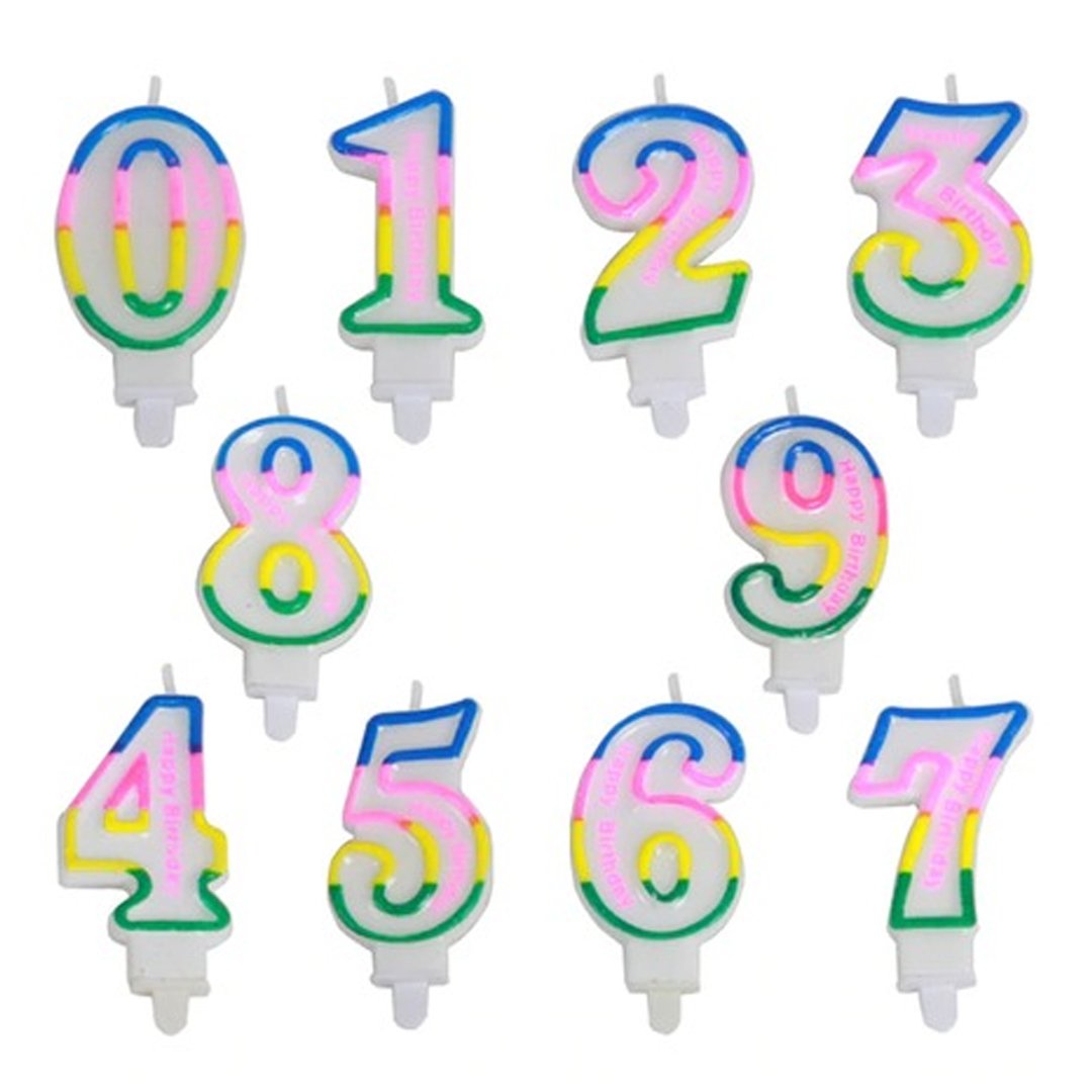 Cake Candle Numbered 0 to 9