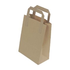 Çanta Kraft 18x24x9 Cm Düz Sap 5 KOLİ ( 3500 ADET )