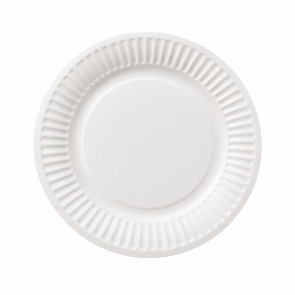 Plate Cardboard Diameter 22 Cm Market 10 pieces