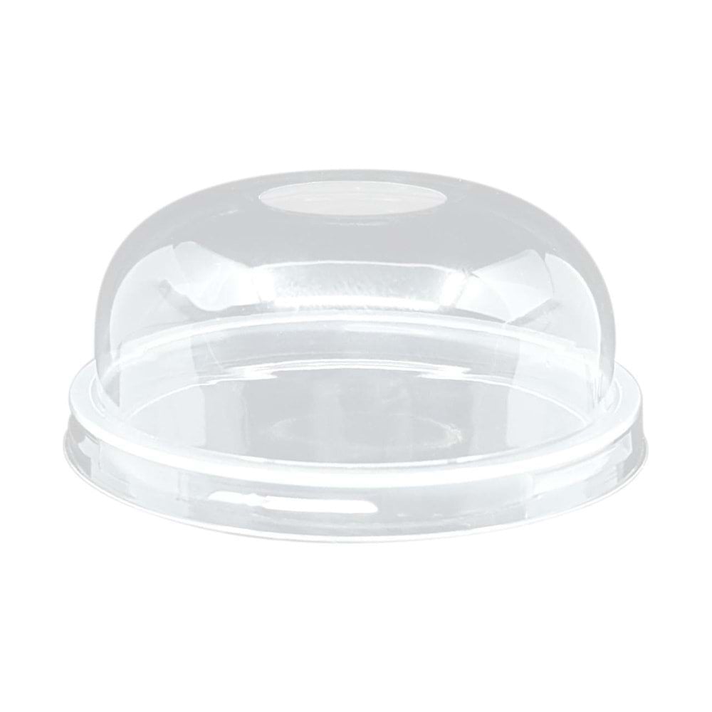 PET Dome Lid with Hole for Plastic Cup Ø 95 mm 100 pcs