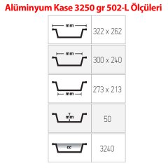 Aluminum 3250 gr Lid 100 Pieces