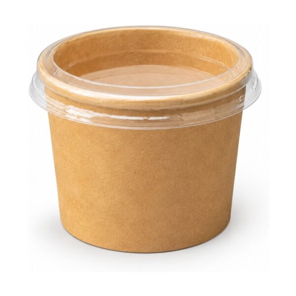 Sauce Cup 1 oz (30 ml) Kraft with Separate Lid