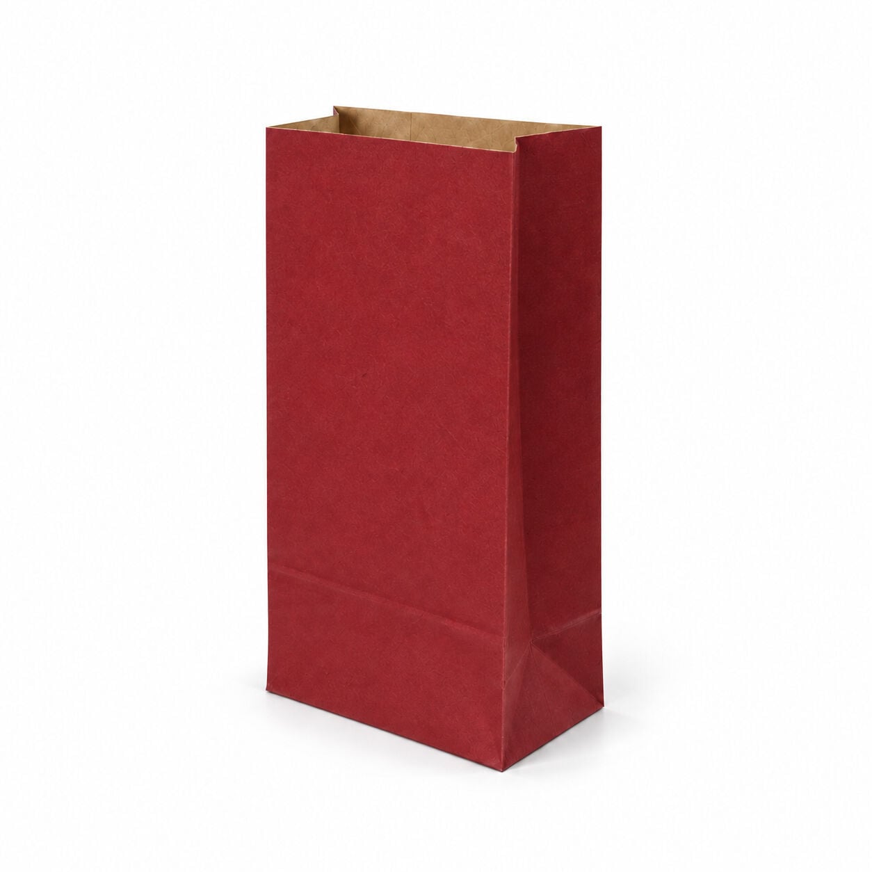 Kraft Paper Bag Square-Bottom Red 15x29x8 cm