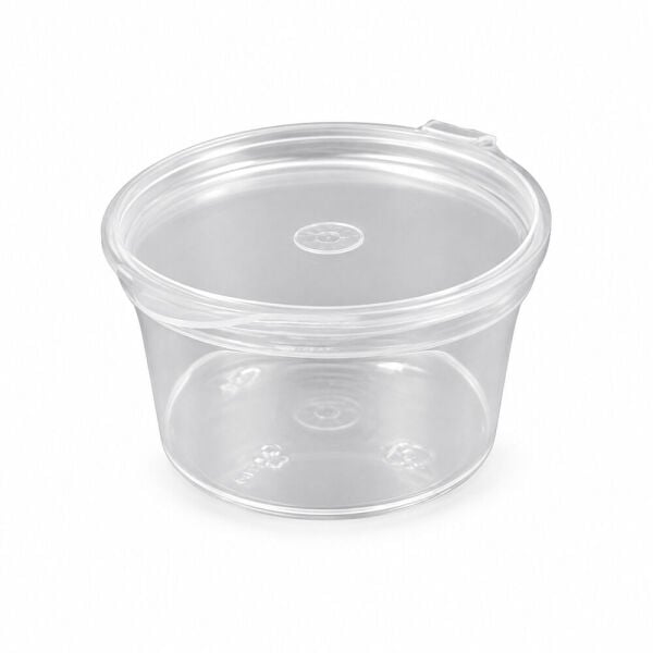 Sos Kabı 2 Oz (60 cc) PP Kendinden Kapaklı 100 Adet