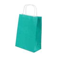 Çanta Beyaz Kraft 32x40x12 Cm Burgu Sap Yeşil 250 Adetli Koli