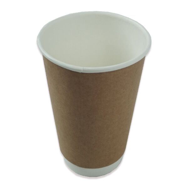 Karton Bardak 16 Oz Double Wall Kraft 100 Adetli 1000 ADETLİ KOLİ