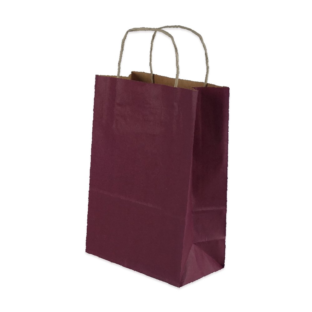 Bag Kraft 18x25x10 Cm Twist Handle Purple