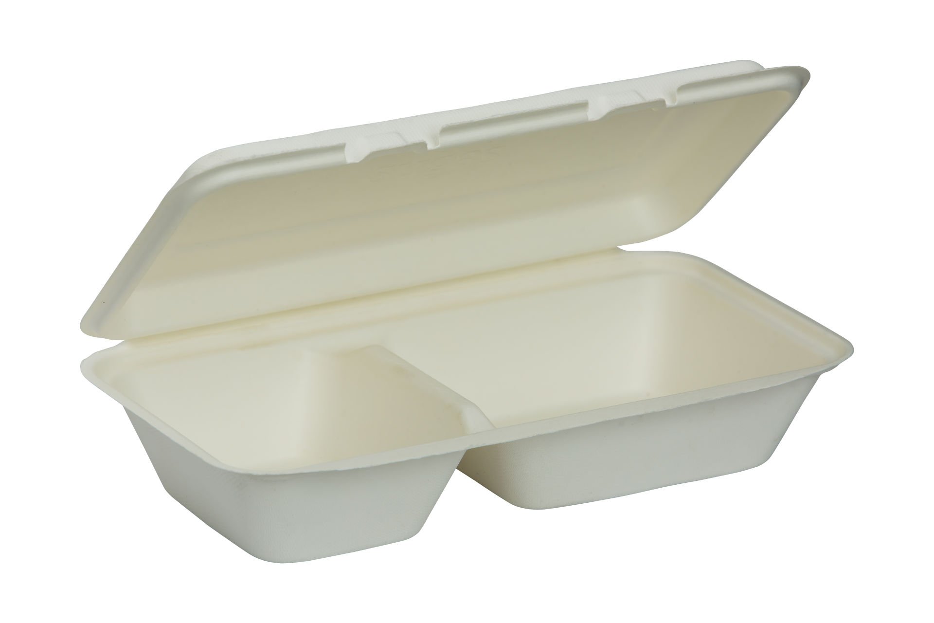 Ekolojik Yemek Kabı 1200 ml 2 Gözlü Kapaklı 50 Adet