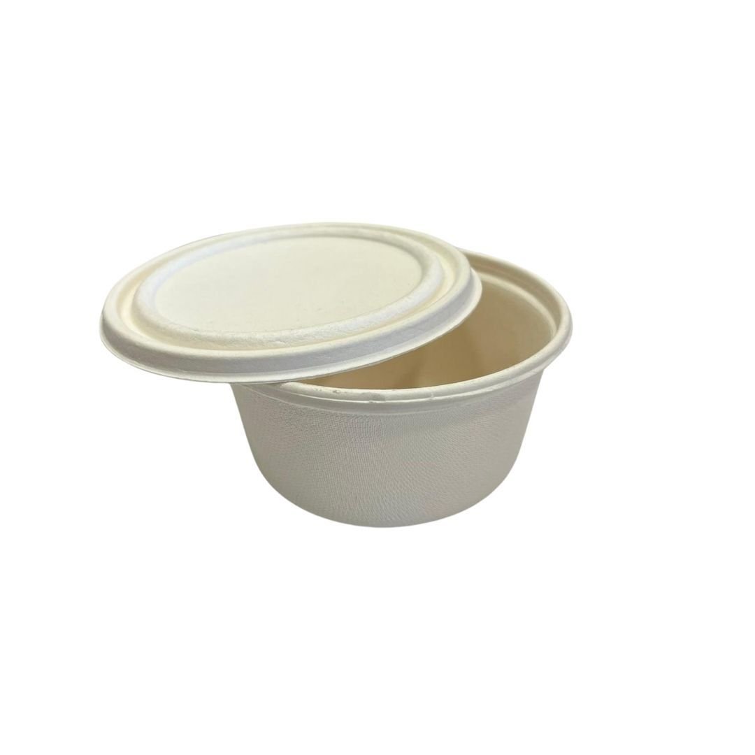 Ecological Soup Bowl 300 ml Container + Lid 50 Pieces