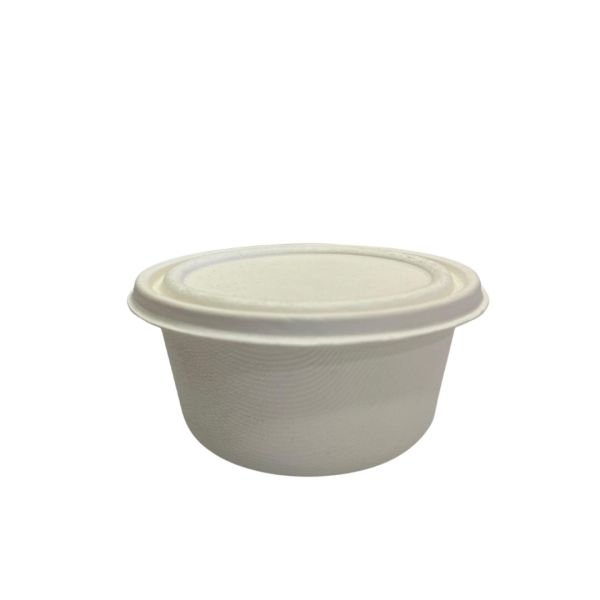 Ecological Soup Bowl 300 ml Container + Lid 50 Pieces
