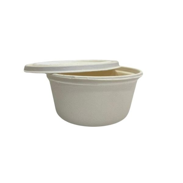 Ecological Soup Bowl 300 ml Container + Lid 50 Pieces