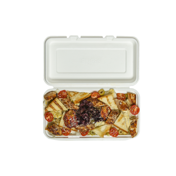 Ekolojik Yemek Kabı 1000 ml Kapaklı 50 Adet