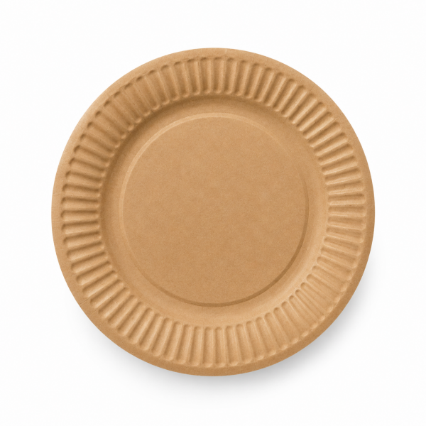 Karton Tabak Kraft Yuvarlak Çap 23 cm