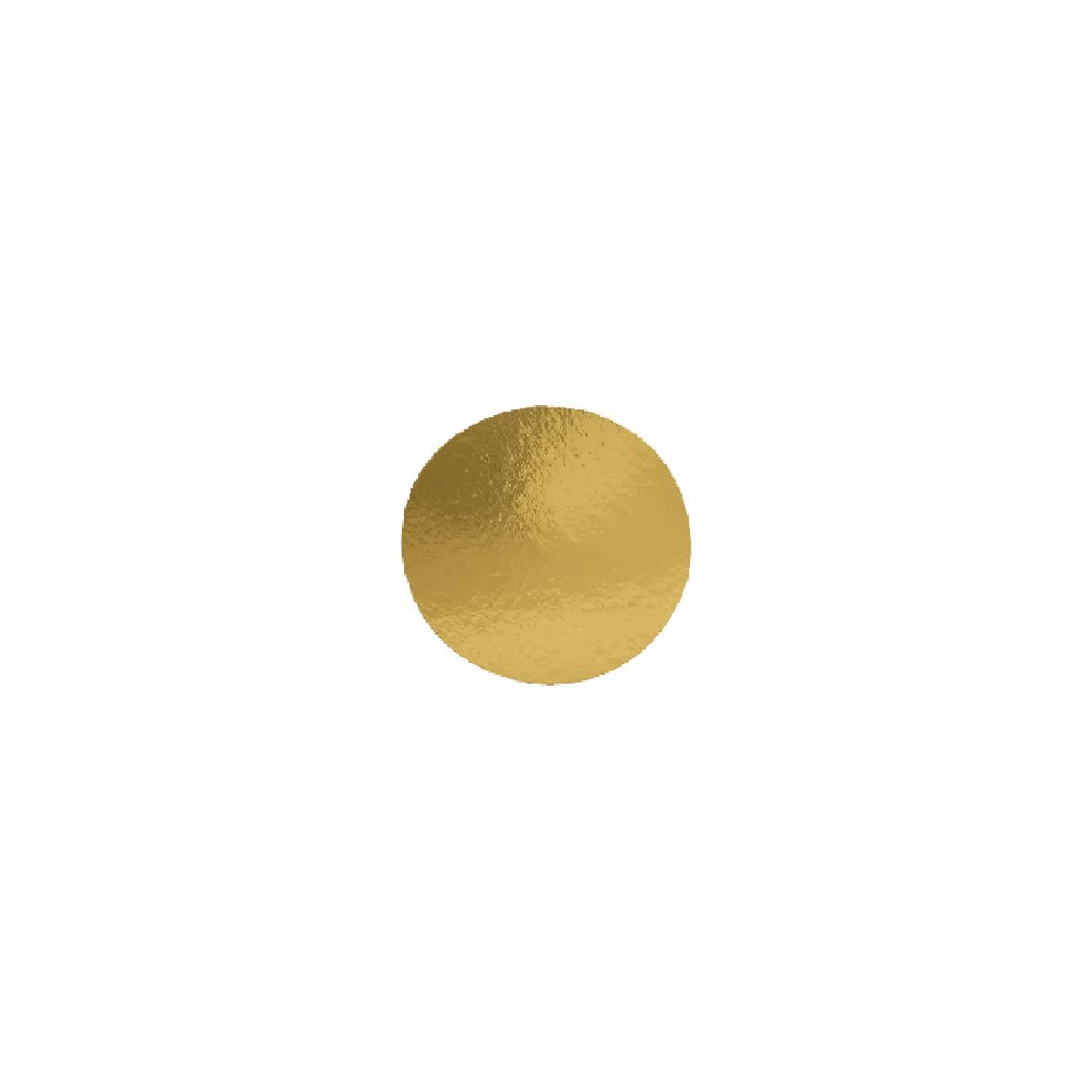 Cake Bottom Gold Cardboard Cardboard Diameter 8.5 Cm 100 Pieces